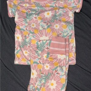 Matilda Jane Pink and Yellow Floral Kids Pajama Set